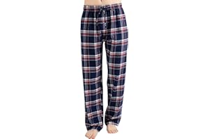 JTPW Men's 100% Cotton Flannel Comfortable Pajama/Lounge Bottoms with Pockets