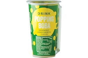 OBOBA Popping Boba Drink, Passion Fruit und Mango Green Tea - 1 x 425ml
