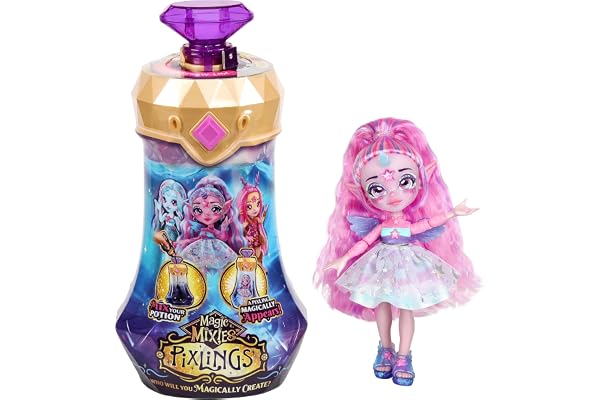 Pixlings Magic Mixies. Unia, la Pixling Licorne. Prépare Une Potion Magique pour Faire apparaître Une Magnifique Pixling de 16,5 cm dans Un Flacon !