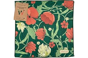 WESERWEF® Panno in Microfibra XXL 30×30 cm – Design Elegante e Pulizia Delicata per Occhiali, Lenti, Schermi, Smartphone e Tablet (garden)