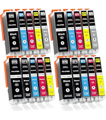 Kamo 570XL 571XL Multipack Kompatibel Mit Canon PGI-570 CLI-571 XL Patronen, Für PIXMA TS5050 TS5051 TS5053 TS5055 TS6050 TS6051 MG5750 MG5751 MG5752 MG5753 MG6850 MG6851 MG6852 MG6853
