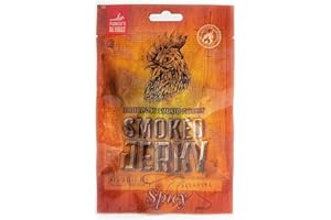 NEW BEER SNACK - Jerky Steak - Snack protéiné à la viande séchée - Viande de Poulet - Provision séchée fumée - Grignotage épicé - 12x50 g