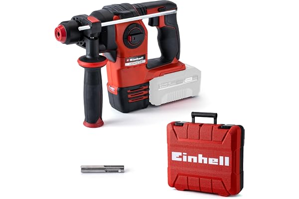 Einhell Professional Marteau Perforateur sans fil HEROCCO - Solo Power X-Change (18V, 2.2J, SDS-Plus, avec coffret de transport E-Box, moteur sans charbon) Livre sans batterie ni chargeur