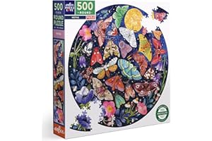 eeBoo - Okrągłe puzzle 500 sztuk - Moths - (EPZFMOT