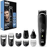 Braun Regolabarba Tagliacapelli Uomo, Rasoio Elettrico Barba e Capelli, 9-In-1 Styling Kit Per Barba, Capelli, Naso e Orecchi