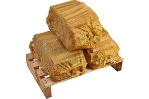 GWERNYFED WOOD 3 X Extra Large Nets of KINDLING WOOD KILN DRIED, 8" Long - 33% More Wood - Natural Firelighters for Fire Starting, Ready to Light
