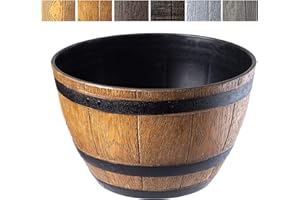 ‎KADAX KADAX Blumentopf, Blumenkübel aus Kunststoff, runder Pflanzkübel, Innen- und Außenbereich, Übertopf für Blumen, Haus, Garten, Balkon, Terrasse, wetterfest (Ø 50cm, Hellbraun)