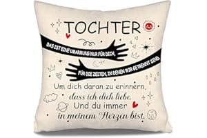 Aosumin Meine Tochter das ist eine Umarmung nur für Dich für die Zeiten in denen wir getrennt sind Kissenbezug für Tochter Umarmung Geschenk für Tochter Geburtstag (Tochter-a)