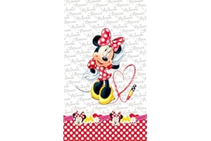 AG Design Minnie Mouse con Rossetto Disney Tende per cameretta dei Bambini 1 Pezzo, Cotone, Multicolore, 140 x 245 cm