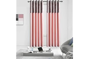 GENERIC Pair of Crushed Velvet Band Curtains Fully Lined Eyelet Ring Top Faux Silk Window Treatment (Blush Pink, 90''Widex90''Drop)