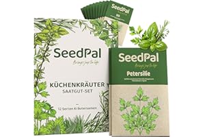 SeedPal - Semi orto - 12 semi piante di erbe aromatiche diverse in qualità BIO - per giardinieri per hobby e professionisti - semi fiori da piantare - microgreens - semi basilico - sementi orto