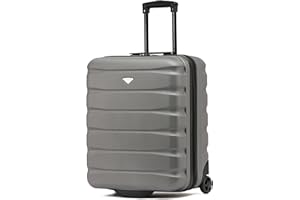 Flight Knight Lekki 2-kołowy twardy futerał ABS walizka kabinowa bagaż podręczny zatwierdzony dla ponad 100 linii lotniczych, w tym British Airways, Ryanair i easyJet, zatwierdzone bezpłatne