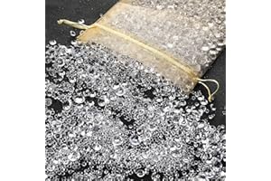 FENGCHUANG 4000 Strass in Acrilico Bianco, Per la Decorazione Della Tavola, l'impostazione Della Festa di Matrimonio, Il Riempimento di Vasi, Accessori per la Decorazione Fai-da-te (3 Misure)