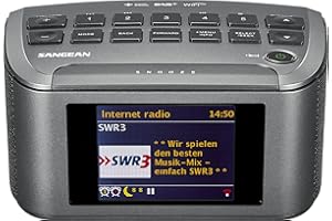 Sangean RCR-11 WF - Radio de Internet (Pantalla de 3.2", Dab+, WiFi, MP3/WMA), Negro (Importado)