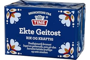 GREAT BRITISH TRADING LIMITED Ekte Geitost Gjetost Norwegian Brown Cheese 500g - Crafted from 100% Goat's Milk and Cream
