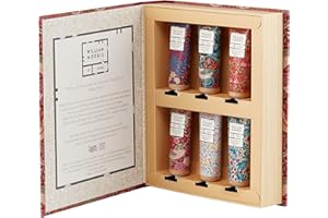 William Morris At Home Hand Cream 6x 30ml Hand Moisturiser, Shea Butter, Patchouli Essential Oil, Travel Size, Vegan and Cruelty Friendly, Beauty Gift For Her