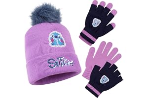 Disney Stitch flickor mössa halsduk tonåringar barnhandskar vinter accessoarer skola resa stygn presenter, välj mellan set