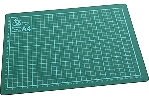 GLOW WHOLESALE Glow Professional A4 Cutting Mat – Premium Quality Flexible Non Slip Hobby Arts and Crafts Surface with Accurate Guide Grid Lines Design for Cutting Paper, Card, Etc - Protects from Cuts and Damage
