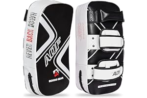 AQF Scudo Curvo Imbottitura da Braccio Thai Kickboxing, Colpitori Boxe, Pao Muay Thai Pad, Arti Marziali Striking Shield per MMA, UFC, Karate & Taekwondo