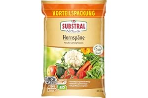 Substral Naturen Bio Hornspäne, 3 kg, natürlich organischer Stickstoffdünger mit Sofort- und Langzeitwirkung, grün