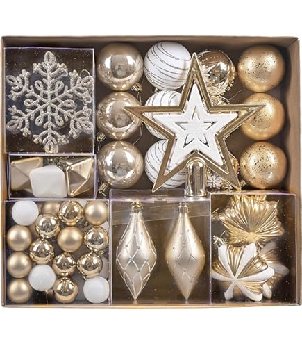 12 Mini witte en zilveren kerstballen 4 cm
