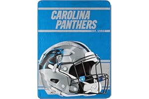 Northwest NFL Carolina Panthers - Manta enrollada con diseño de Micro Raschel Run, Colores del Equipo, Talla única (1NFL059050018RET)