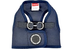 Puppia Hundegeschirr für kleine und mittelgroße Hunde - weiche Weste in vielen Farben - Auch als Welpengeschirr verwendbar -Antizuggeschirr für Hunde, Navy, L