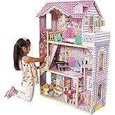 KidKraft Grande Maison De Poupée En Bois Majestic Incluant Accessoi Et Mobilier Avec Un Chat Garage Et Elevateur Pour Pou Amz