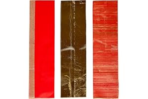 Pracht Creatives Hobby 7074-20245 Mix Rouge/Or, 3 Demi-plaques, env. 200 x 50 x 0, Bande de Cire, pour Modeler et décorer des Bougies, Red-Tone Gold, 200 x 100 x 0,5 mm