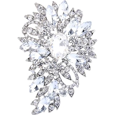 Spilla A Forma Di Foglia Di Trifoglio Con Strass – Placcata Oro, Portafortuna Per Donna - 3