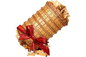 ESC WELT Cryptex - Einzigartige Geheim-Geschenkbox aus Birkenholz - Personalisierte Geschenkverpackung - Umweltfreundliches 3D-Puzzle - Geldgeschenkbox - Puzzle-Geschenkbox mit verstecktem Fach