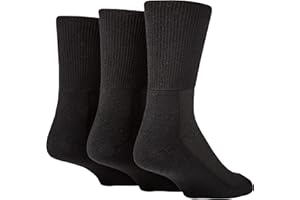 IOMI Footnurse - 3 Pack Unisex Extra Wide Bamboo Diabetic Socks | 4 Sizes | For Swollen Feet & Legs | Smooth Toe Seam | Cushioned Foot