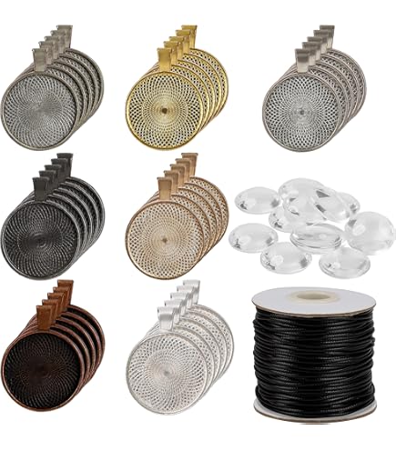 DIY Anhänger Set 28-teilig - Mit Glas Und Schlüsselringen