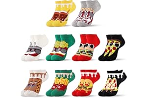 Jeasona 10/12 par zabawnych skarpet do sneakersów, damskie, 39-42, bawełniane, kolorowe skarpety damskie, 39-42, do sneakersów, kolorowe, krótkie skarpetki, damskie swobodne, fantazyjne zabawne