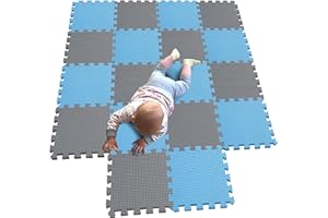 MQIAOHAM® 18 Piezas Alfombra Puzzle Bebe Suelo colchoneta apete Acolchada Infantil Gateo Alfombrillas para Puzzles G301018-107112