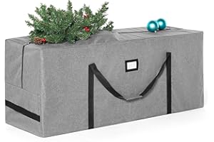 JOIEDOMI Sztuczna torba na choinkę, tkanina Oxford 600D, szara, 9 stóp / 274,32 cm, zamek błyskawiczny, wodoodporna