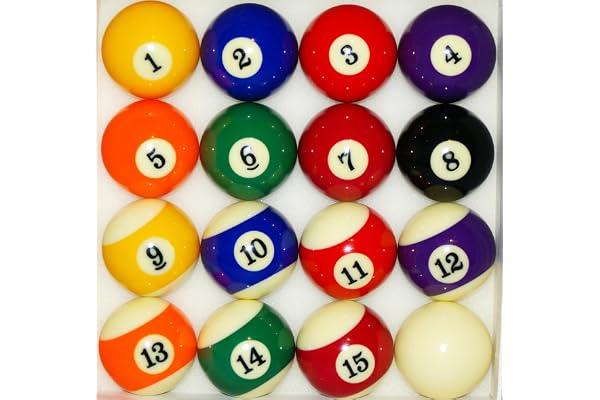 Boules de billard américain - Brillantes - 57,2 mm