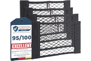 Upgrade4cars Filet Coffre de Voiture | 4 Filets élastique de Rangement Universel 40 x 25 cm | Accessoires Intérieur Gadget
