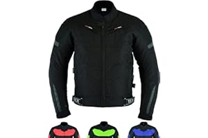 ‎TEXPEED Texpeed Motorradjacke herren mit protektoren - Motorrad Biker Wasserdicht Jacke Mit Rüstung (EN 1621-1) Schwarz - 4XL