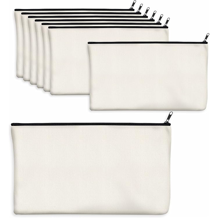 Lege Doe-Het-Zelf Canvas Tas Cosmetische Make-Up Zakjes Potlood Rits Tas Opbergen Organizer Reisartikelen Schoolbenodigdheden  15