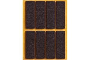 haggiy peha Filzgleiter - Parkettgleiter selbstklebend, eckig, 15x45 mm, braun (8 Stück)