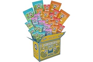 Healthy Snacks Hamper - Boombox Variety Box by Noisy Snacks - Roasted Chickpeas & Fava Broad Beans - Low Calorie, High Protein, Vegan Snacks - Perfect for Veganuary (25g x 20 & 100g x 4)