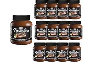 MENZ&GASSER Nocciolino, Crema Spalmabile alle Nocciole, Ideale da Spalmare sul Pane per una Colazione Sana e Gustosa, Naturalmente Senza Glutine, Lavorata con Passione in Trentino-Südtirol, 12 x 400 g