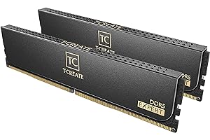 TEAMGROUP T-Create Expert CL30 - Modulo di memoria DDR5 da 32 GB (2 x 16 GB) 6000 MHz (PC5-48000) compatibile con Intel XMP 3.0 e AMD Expo, colore nero, CTCED532G6000HC30DC01