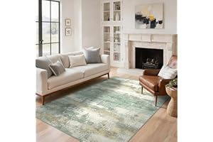 BEIMO Tappeto Salotto Pelo Corto, Moderno Tappeto Camera Da Letto, Tappeti Antiscivolo Lavabile, Tappeti Astratto per Cameretta, Soggiorno, Sala, Scendiletto, Verde Salvia, 120x170cm