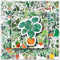 46 Stück Pflanzen-Aufkleber | Grüne Blätter, Dschungel-Design, Aus PVC – Für Scrapbook, Kalender & DIY