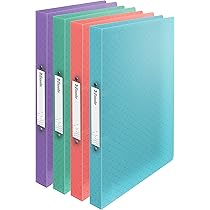 Exacompta - Ref 51840E - Kreacover Collection - PP Ring Binder - Suitable For A4 Documents, 4 D-Rings, Made From Polypropylene, 38mm Spine - White Cover