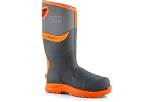 Buckbootz BUCKLER BBZ9000 FULL SAFETY WATERPROOF WELLINGTON BOOT METATARSAL PROTECTION & 360 REFLECTIVE