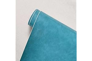 CHANGTSING Patch En Cuir auto-adhésif PU trous de réparation Autocollant Cuir Kit Premiers Soins pour Canapé de Siège de Voiture Meubles Vestes Sac À Main Patch paon bleu 50 x 138 cm