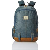 Gear Classic Anti Theft Faux Leather 14 cms Navy Laptop Backpack (LBPCLSLTH0519)